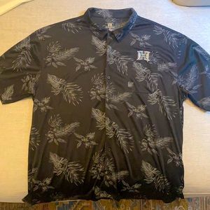 XL University of Hawaii black button down